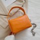 thumbnail image 2 of Bolsa de hombro con cadena de con asa superior de color sólido de cuero PU para mujer (naranja) Likrtyny Para Estrenar, 2 of 9