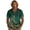 Birds Willow Trees Green, variant on Xixirimido Blue Geometric Print Men's Short Sleeve Linen Button Down Shirt, Cuban Collar Casual Lightweight Beach Summer Tops, Large