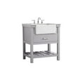 thumbnail image 3 of Elegant Lighting VF60130BK Clement 30" Free Standing Single Basin Vanity Set - Black, 3 of 8