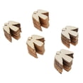 thumbnail image 1 of Vogacara 50 piezas de etiquetas de regalo recortadas de ángel de madera en blanco etiquetas adorno decoración de Navidad Juguetes de construcción, 1 of 1