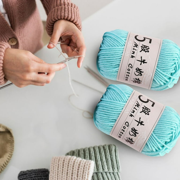 JikouIivo Cotton to The Core Soft Cotton Yarn ,4 Skeins Soft Baby