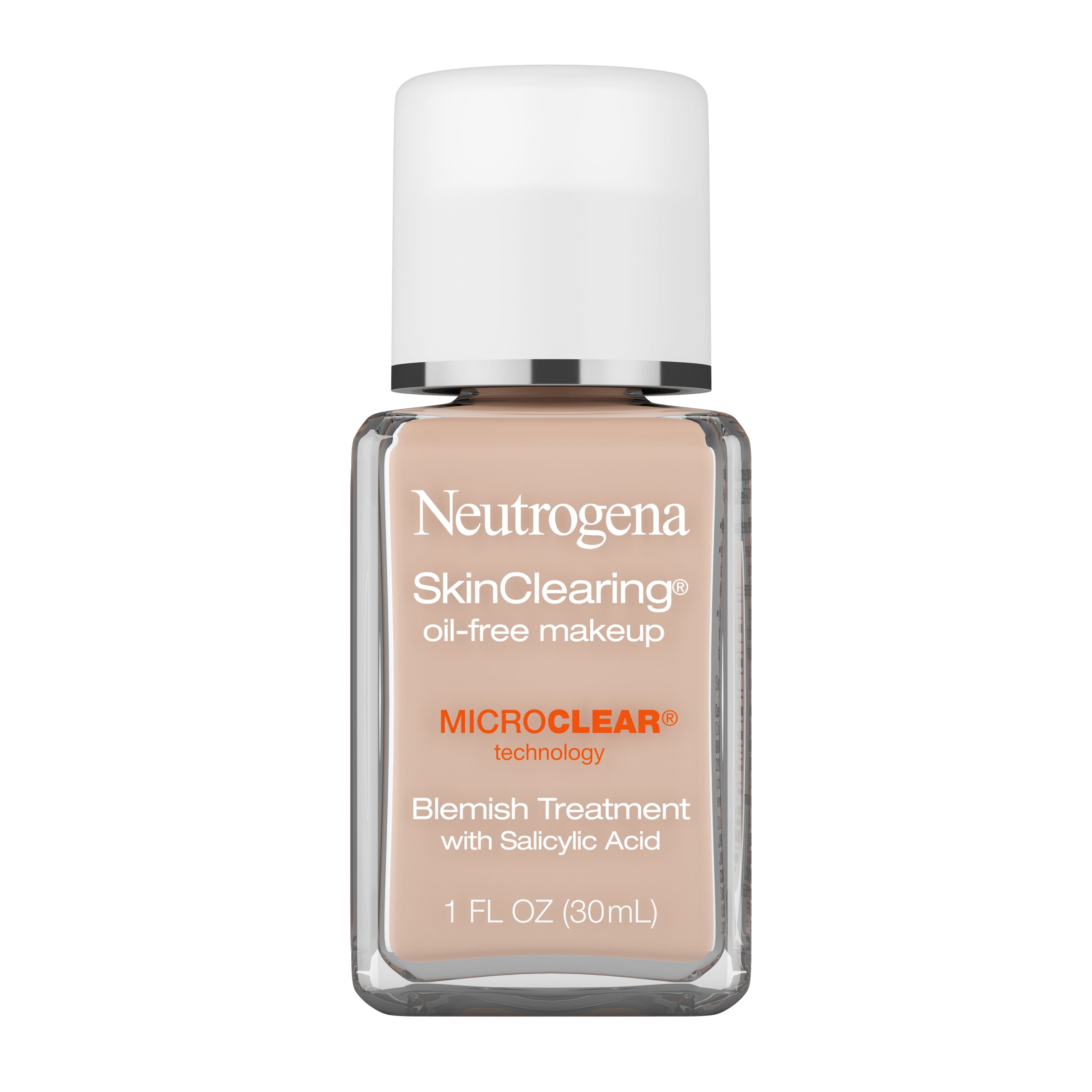 Neutrogena SkinClearing OilFree Liquid Foundation Acne Fighting, 20 Natural Ivory, 1 fl oz