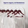 thumbnail image 3 of Ganchos de Madera Premium Serenelife, Ahorradores de Espacio, Resistentes, con Gancho Metálico Giratorio de 360°, para Abrigos, Pantalones y Vestidos, Cereza, Pack 30, 3 of 7
