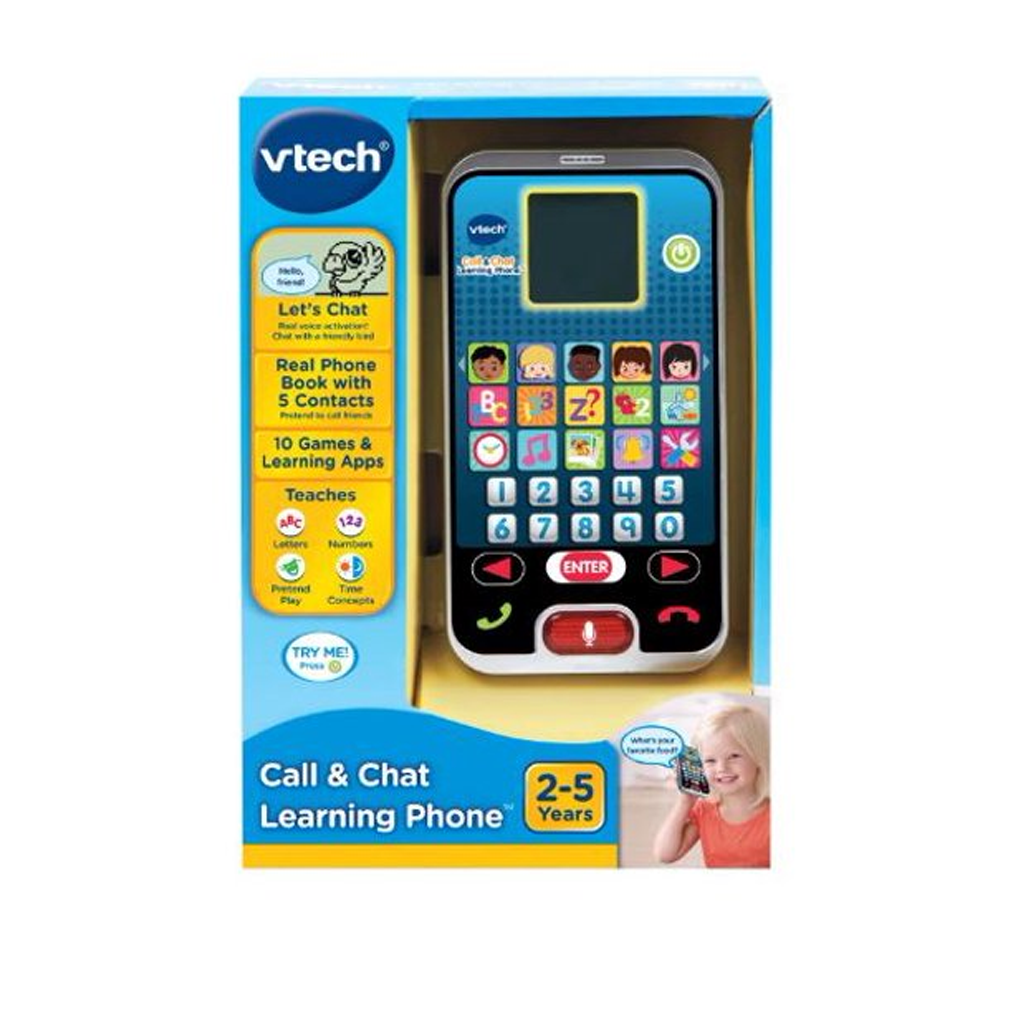 VTech Call and Chat Learning Phone, Pretend Play Toy Phone For Little