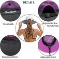 thumbnail image 3 of Womens Summer Sun Hat Beach Hat Wide Brim Outdoor UV Protection Hat Foldable Cool Mesh Ponytail Bucket Hat, 3 of 5