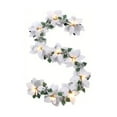 thumbnail image 2 of cpengpj 200cm Christmas Garland with 10 Warm Lights, Plastic Silk Fabric White Winter Holiday Decoration for Home Party Wedding, 2 of 6
