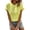 Yellow, variant on Lixiuxyad Basic T-Shirts New Women's Round Neck Top Pleated Short Sleeves,Yellow L
