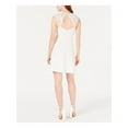 thumbnail image 2 of 19 COOPER Womens White Embroidered Sleeveless Jewel Neck Short Cocktail Sheath Dress M, 2 of 4