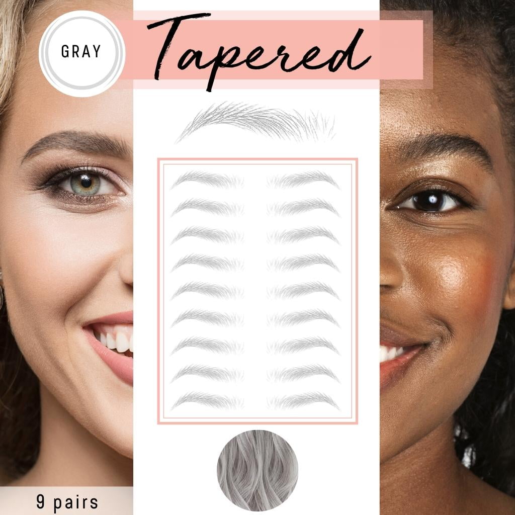 brows by bossy Temporary Eyebrow Tattoo, 8 Colors & 6 Styles, Waterproof  Eyebrow Stickers, False Tattoos Hair Like Peel Off Instant Transfer Brows  for Women and Men, Natural Strokes, Shaping, Tint 