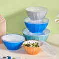 thumbnail image 6 of Homerr Square Plastic Bowl With Lid Transparent Plastic Bowl Stackable Square Plastic Bowl with Lid Large Opening Space Saving Meal Prep Salad Kitchen Supply, 6 of 8