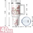 thumbnail image 2 of Christmas White Snowman Gifts for Women Men, Xmas Stainless Steel Insulated Travel Coffee Cup, 40 Oz Tumbler with Handle and Straw, Winter Holiday Water Bottle, 2 of 6