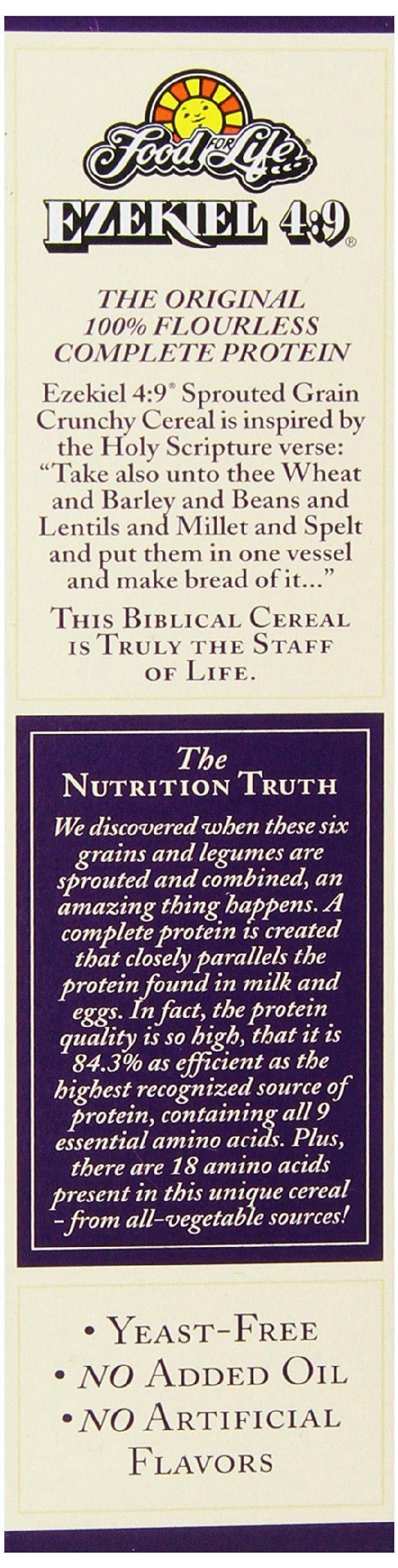 Food For Life Ezekiel 4:9 Organic Sprouted Grain Cereal, Cinnamon Raisin, 16-Ounce Boxes (Pack of 6)