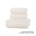 thumbnail image 2 of Cinvoph 3 Piece Bath Towel Set, Cotton Bathroom Towel - 1 Bath Towels, 2 Hand Towels, Super Soft, Highly Absorbent Towels for Bathroom, Gym, Hotel, and Spa, White, 2 of 5