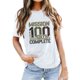 thumbnail image 1 of Camiseta informal de mujer con estampado de corazones de San Valentín, cuello redondo y manga corta: tejido suave, diseño adorable para San Valentín o para el día a día, 1 of 5