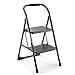 thumbnail image 2 of Step Stool for Adults,2 Step Ladder Folding 330lbs Anti Slip Step Stool,Foldable Ergonomic 2 Steel Stool with Wide Pedal for Home, Kitchen, Office (Gray), 2 of 4