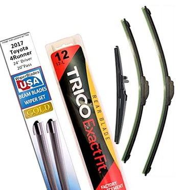 Beam Blade Wipers Replacement Set for 2017 Toyota 4Runner w/Rear - WiperBladesUSA Gold Beam Wiper Blades Wipers Set