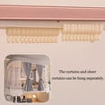 thumbnail image 4 of Bunk Bed Tents with  U-Shaped Sliding Rails and Sturdy Frame,Sleep Privacy Bed Spread Blackout Curtains,Height Adjustable for Junior Loft Bed College Students Dorm, 4 of 8
