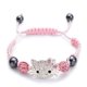 thumbnail image 4 of Pulsera Kawaii de Hello Kitty Sanrios para niña, brazalete tejido a mano con cuentas de diamantes de gato, regalo de vacaciones, novedad de 2021, 4 of 4