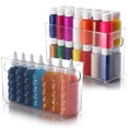 thumbnail image 1 of StorageBud 2 Pack Clear Plastic Storage Organizer Bin with Handles - Stackable Bin Tray for Home, Classroom, Playroom, Studio - Great Bin for Crafts, Art, Brushes, Paint, Sewing Supplies, 1 of 6
