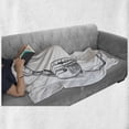 thumbnail image 6 of Music Soft Flannel Fleece Throw Blanket, Sketch Style Hand Drawn DJ Headphones Rhythm Radio Modern Hippie Art Illustration, Cozy Plush for Indoor and Outdoor Use, 70" x 90", Black White, by Ambesonne, 6 of 6