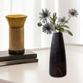 thumbnail image 4 of Solid Wood Vase | Handcrafted Minimalist Tapered Vase for Flowers | Natural Wood Grain Tabletop Decor | Home Decor for Living Room, Display Cabinet, Shelf | 9 Inch Tall Decorative Vase, 4 of 6