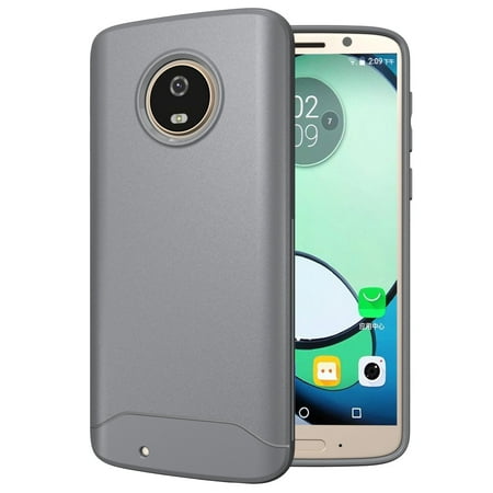 TUDIA for Motorola Moto G6 Phone Case, [ARCH S] Slim Tough Non-Slip Heavy Duty Case Cover (Gray)