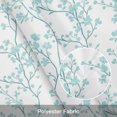 thumbnail image 5 of Teal Flowers Valance Curtains, Branches Rod Pocket Short Window Curtain for Kitchen Bathroom Bedroom, 54"x18", 5 of 9