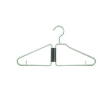Hgallory Plastic Travel Hangers Portable Clothes Hanger, Foldable Clothes Drying Rack for Pants Shirts Coats Scarves, Outdoor Travel Hanging Hooks for Bags, 15.4"x8.3", 1 Pack Green