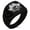 Black, variant on Stainless Steel Buccaneer Privateer Pirate Chevron Pattern Biker Style Polished Ring