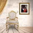 thumbnail image 3 of Vermeer, Johannes 26x32 Gold Ornate Wood Framed with Double Matting Museum Art Print Titled - A Lady and Two Gentlemen, 3 of 4