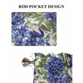 thumbnail image 6 of Spring Flowers Living Room Curtains 2 Panel, Purple Hydrangea Orchid Floral Country Cafe Window Treatment, Farmhouse Bedroom Bathroom Kitchen Curtains Drapes 104"x54", 6 of 6