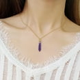 thumbnail image 3 of Collar Hugo Elegante De Piedras Hexagonales De Cristal, 3 of 6
