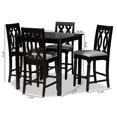 thumbnail image 4 of Baxton Studio Darcie Grey Upholstered Espresso Wood 5-piece Pub Set, 4 of 8