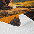 thumbnail image 5 of Manfei Sunset Mountain Twin Quilt Set,Safari Bear Twin Coverlet Set,Golden,2-Piece, 5 of 7