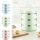thumbnail image 1 of Caja Bento Fiambrera isotérmica portátil de acero inoxidable, tipo bento circular, ideal para la oficina y la escuela (azul, 1 unidad). Rkxzt, 1 of 9
