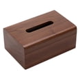 thumbnail image 1 of Cubierta de caja de pañuelos de madera de nogal negro con parte inferior que se puede abrir for sala de estar, dormitorio, oficina, 1 of 7