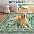 thumbnail image 4 of Floral Living Room Rugs, Washable Large Non-Slip Accent Dining Room Rug, Soft Low-Pile Decorative Rugs, Bordered Water Lily Print Rug for Home, 4 of 9