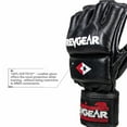 thumbnail image 3 of Pro Series Deluxe Pro Leather MMA Gel Sparring Gloves - Black, 3 of 8