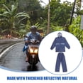 thumbnail image 3 of Reflective Motorcycle Bicycle Rain Suit Set Split Double Layer Adult Unisex Raincoat And Rain Pants For Outdoor Activities Night Safety, 3 of 5