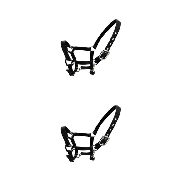 Billuyoard Collar de cabeza de brida de poni con cuello Halter acolchado, protección ajustable de gran resiliencia, suministros para caballos, Type2 NO2