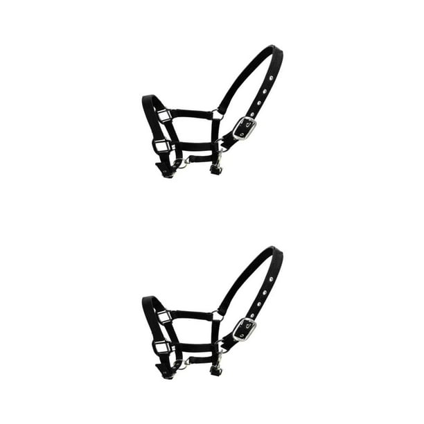 Billuyoard Collar de cabeza de brida de poni con cuello Halter acolchado, protección ajustable de gran resiliencia, suministros para caballos, Type2 NO2