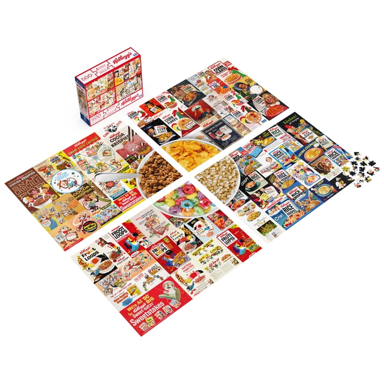 Kellogg's, 4 Puzzle Multipack, 500 Pieces Combine to Form Mega