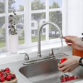 thumbnail image 2 of Mezcladora para Fregadero, llaves para fregadero de cocina, grifos para fregadero de cocina, mezcladora para lavabo de baño, Grifo de Cuerpo Principal de Latón, Acabado Níquel Satinado, 2 of 6