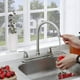thumbnail image 2 of Mezcladora para Fregadero, llaves para fregadero de cocina, grifos para fregadero de cocina, mezcladora para lavabo de baño, Grifo de Cuerpo Principal de Latón, Acabado Níquel Satinado, 2 of 6