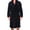 Black, variant on JANGSLNG Solid Color Belt Flannel Bath Robe Hooded Pockets Warm Men Nightgown Home Clothes