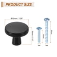 thumbnail image 2 of 5Pack Round Cabinet Knobs,  1.3" Dia x 1.02" Height Drawer Knob Handle Pulls for Kitchen Cabinets Bedroom Dresser Wardrobe, Black, 2 of 6