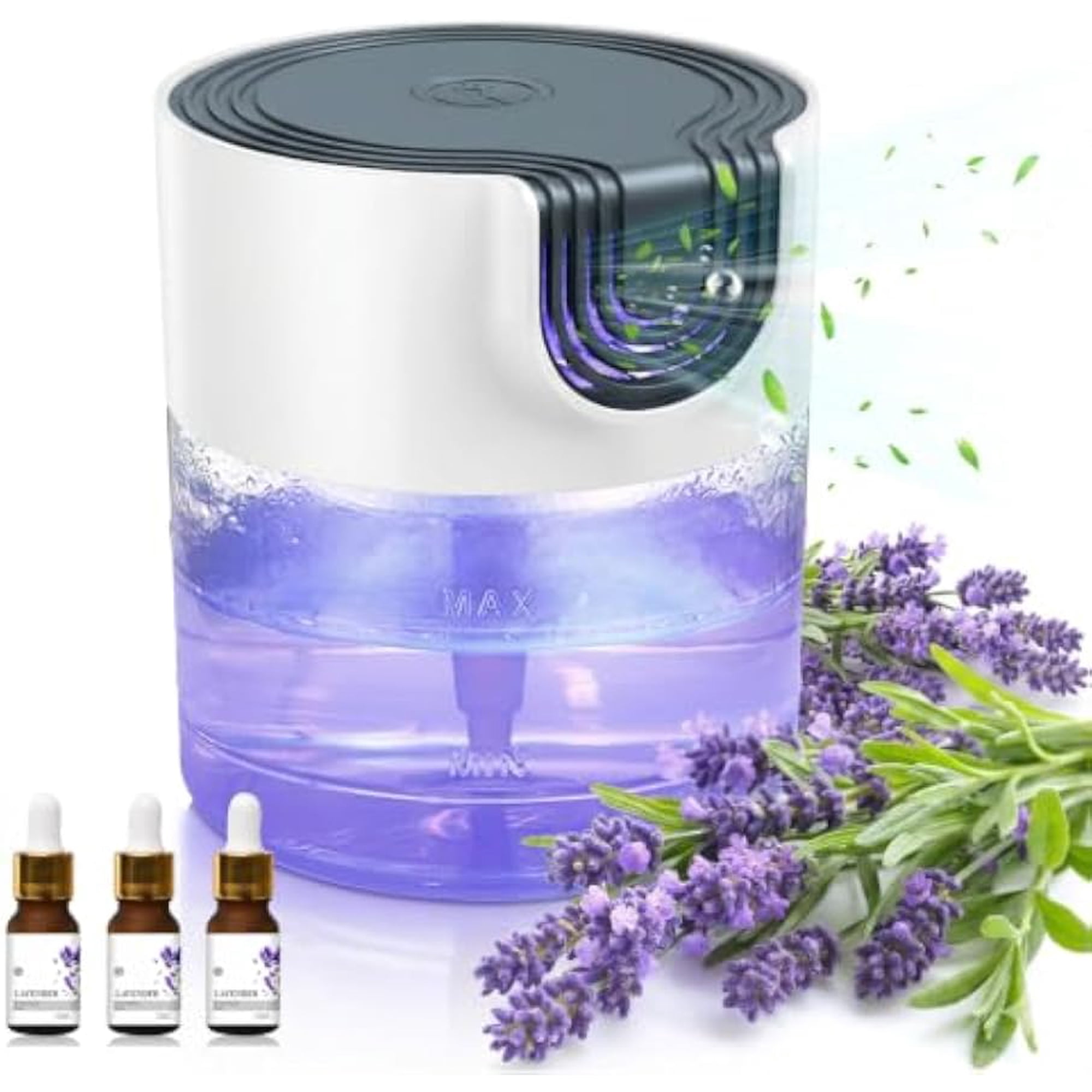 Water Filter Air Washer for Home and Office,Air Cleaner Water Air Purifier with 6x10ml Essential Oil Diffuser & Humidifier, Rainbow Air Washer with LED Mood Light, Air Revitalizer for Smoke and Pets
