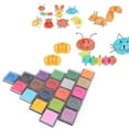 Zaqw 20 Colors DIY Cute Colorful Ink Pad Stamp Inkpad for Rubber Stamp Scrapbook Decoration