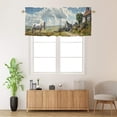 thumbnail image 2 of Farmhouse Horse Rod Pocket Thermal Insulated Curtain Valance Rustic Wooden Barn Green Leaves Western Country Thermal Insulated Room Darkening Curtain for Dinning Room 54 by 18 in, 1 Panel, 2 of 6