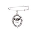 thumbnail image 1 of Quote Nurture Passes Nature Brooch Pin Dress Shirt Shawl Clips, 1 of 3
